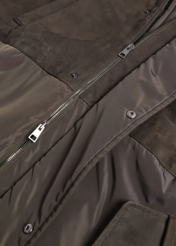 Nylon And Nubuck Parka