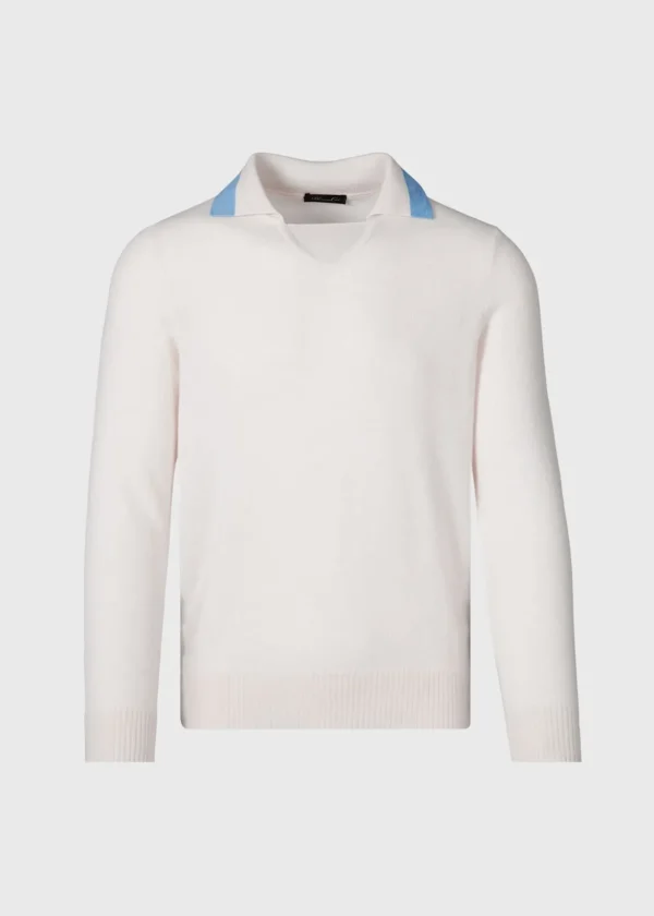 Open Collar Cashmere Sweater