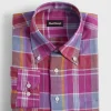 Oversized Plaid Linen Sport Shirt