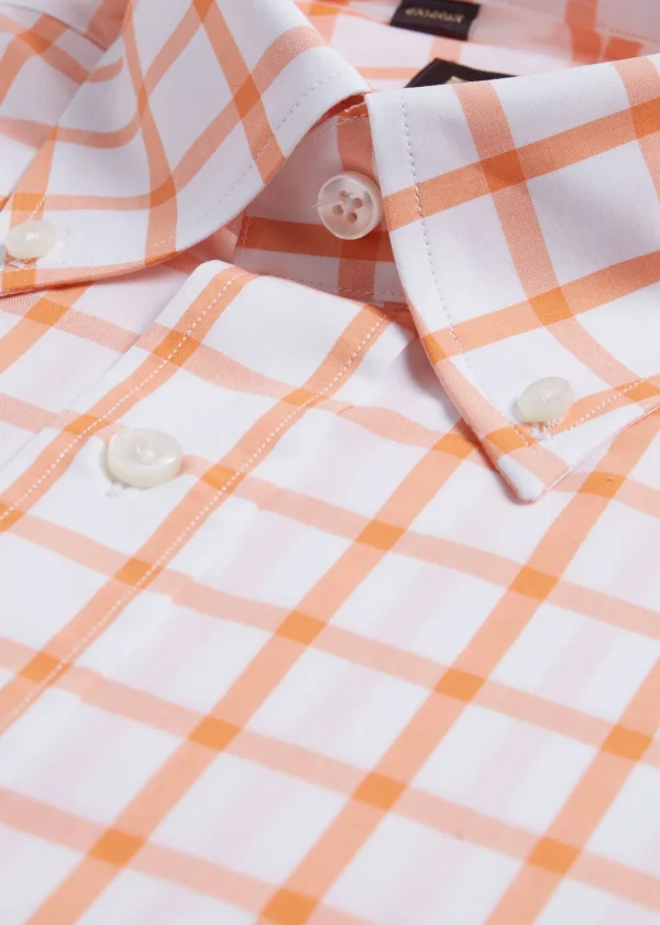 Oversized Windowpane Cotton Dress Shirt