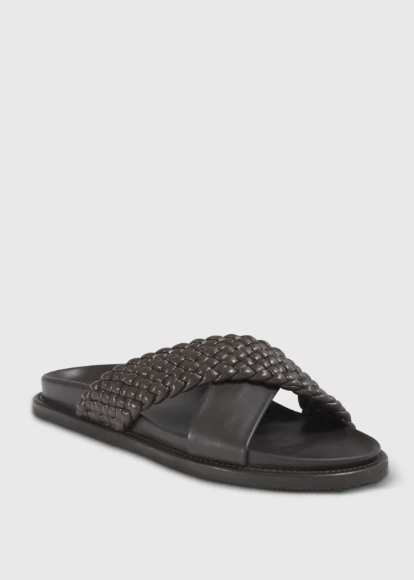 Palau Woven Leather Slide