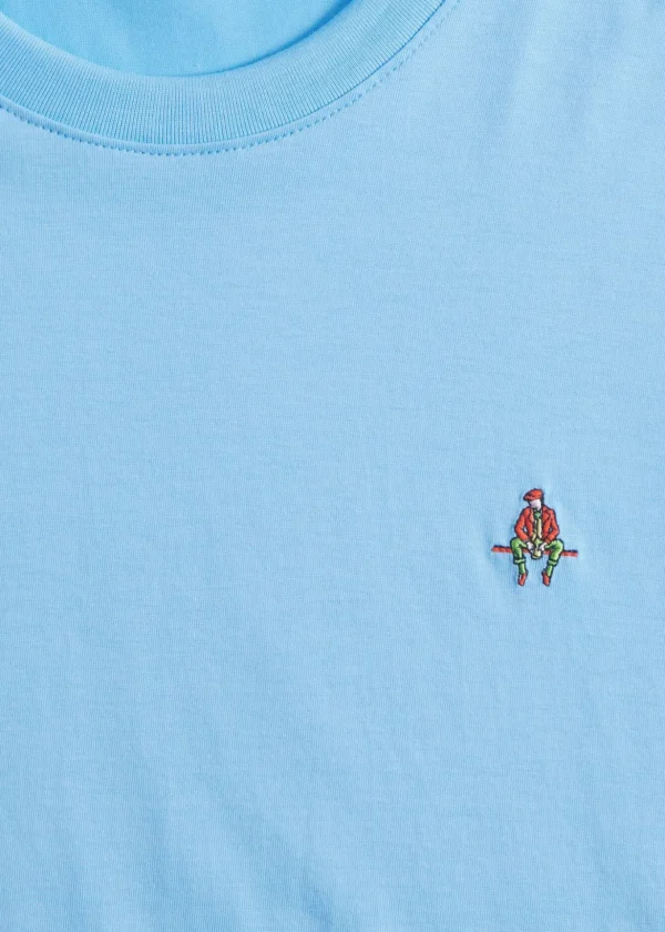Pima Cotton T-Shirt With Man On The Fence Logo