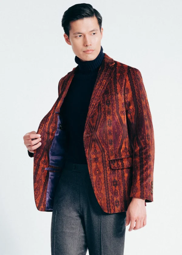 Printed Cotton Velvet Jacket