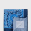 Printed Habotai Silk Paisley Pocket Square