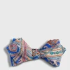 Printed Habotai Silk Paisley Bow Tie