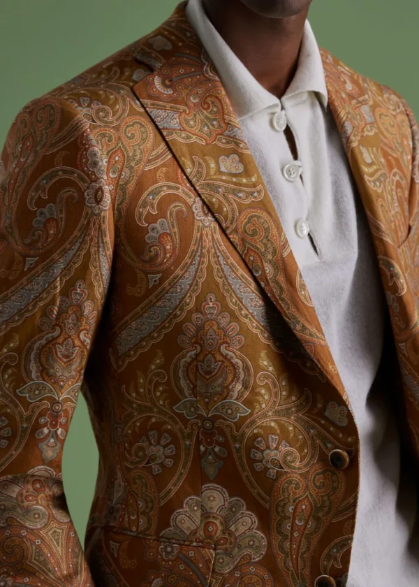 Printed Paisley Linen Jacket