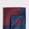Printed Silk Color Block Pocket Square