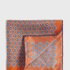 Printed Silk Diamond Motif Pocket Square
