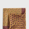 Printed Silk Dog Motif Pocket Square