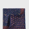 Printed Silk Dog Motif Pocket Square
