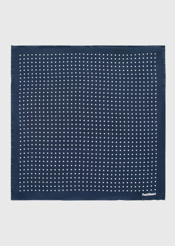 Printed Silk Dot Pocket Square