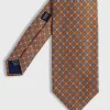 Printed Silk Floral Medallion Tie
