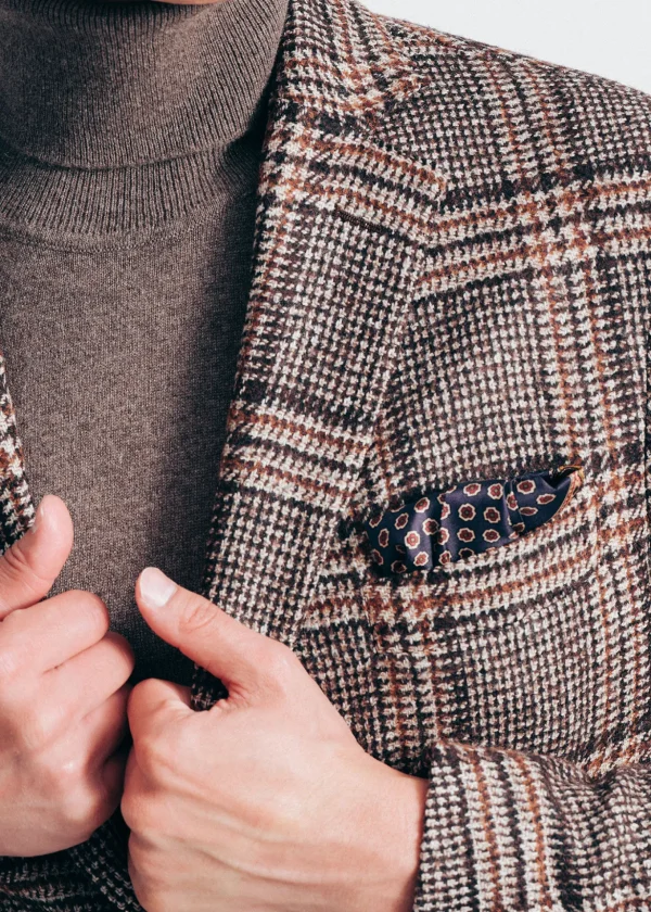 Printed Silk Medallion And Paisley Pocket Square
