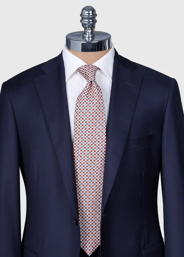Printed Silk Micro Medallion Tie