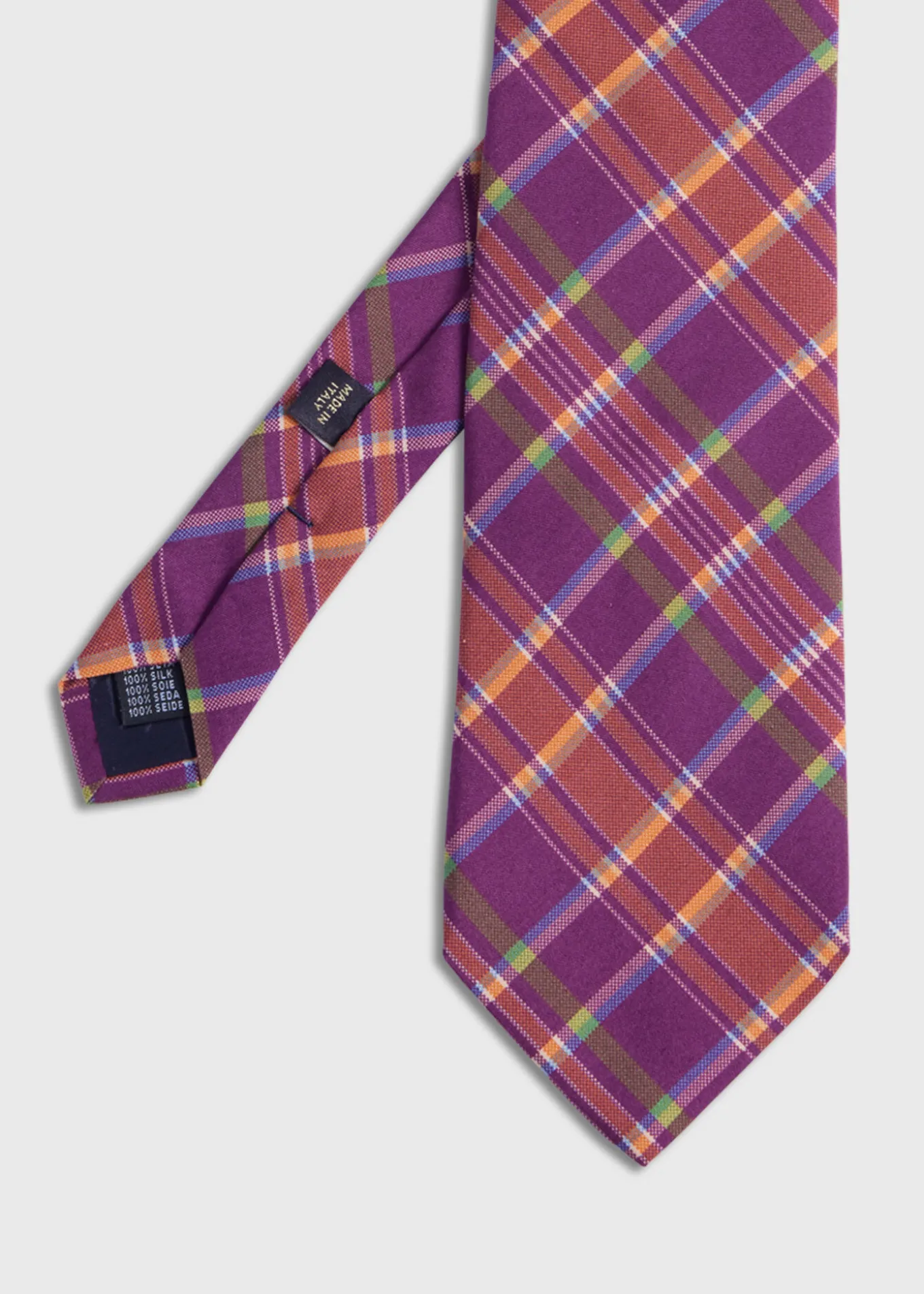 printed_silk_plaid_tie_0.webp Printed Silk Plaid Tie