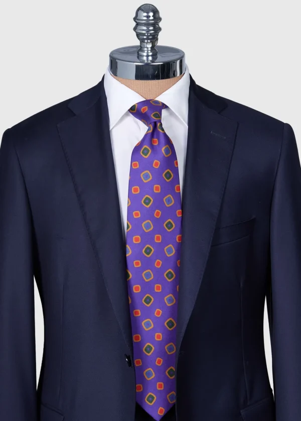 Printed Silk Tossed Square Tie
