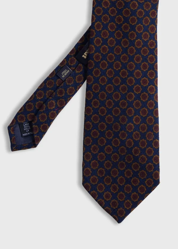 Printed Wool Medallion Tie