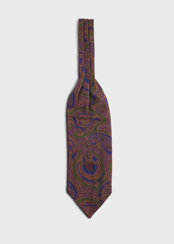 Printed Wool Paisley Ascot