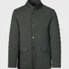 Quilted Jacket With Suede Trim