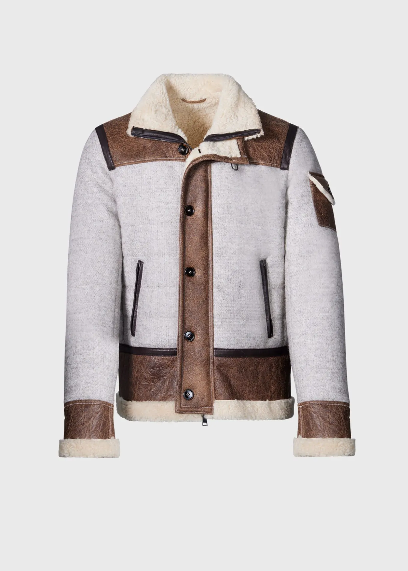 quilted_jacket_with_suede_0.webp Quilted Jacket With Suede And Shearling Trim