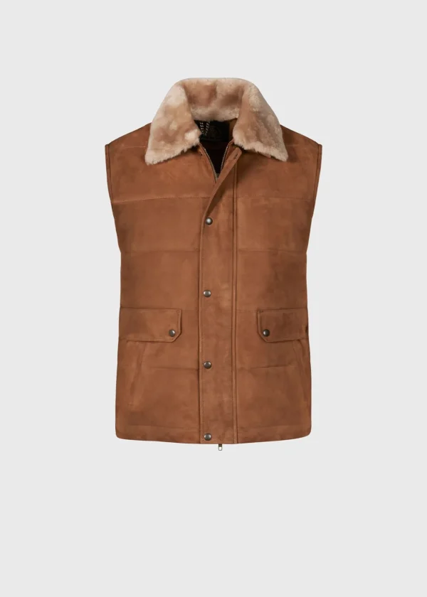 Quilted Shearling Vest