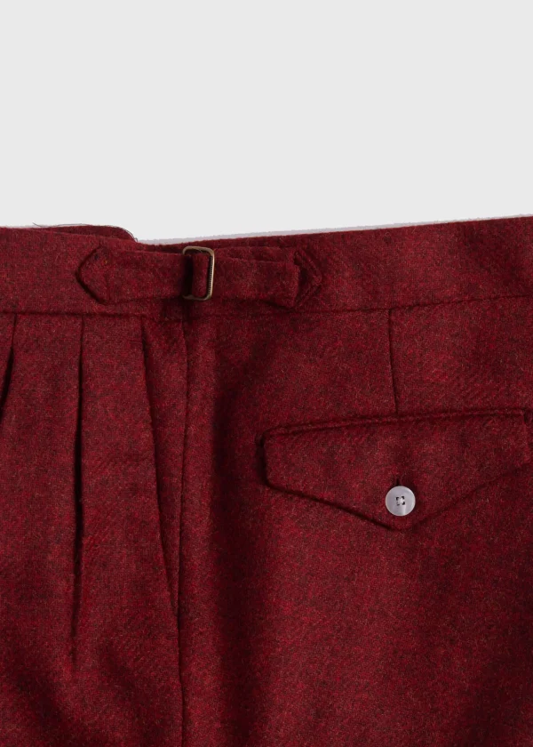 Shetland Wool French Pleat Trouser