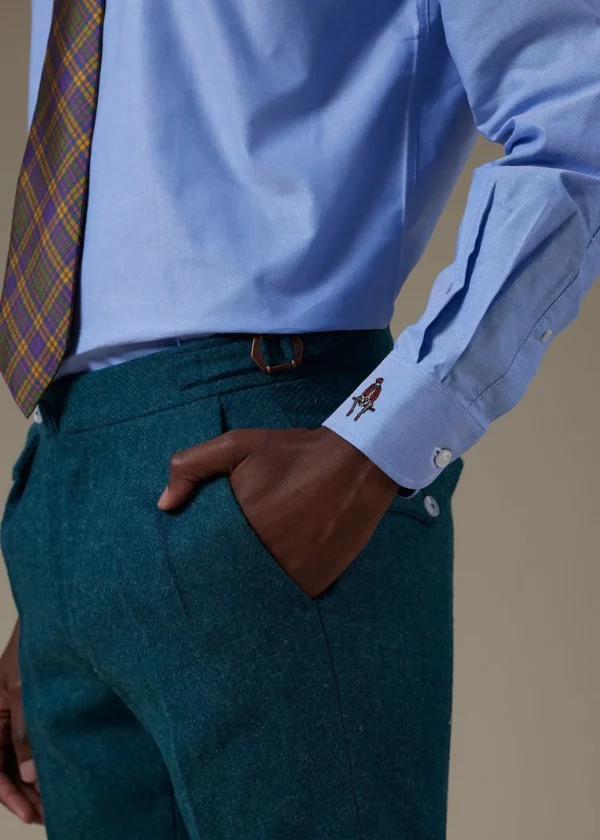 Shetland Wool French Pleat Trouser