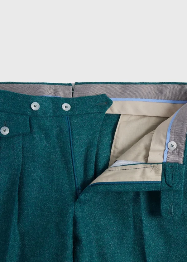 Shetland Wool French Pleat Trouser