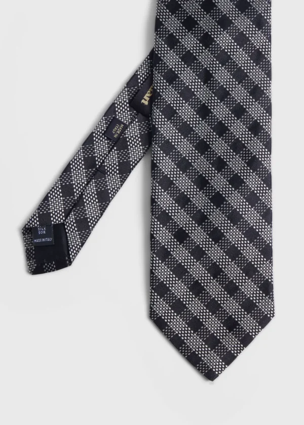 Silk Jacquard Check Tie