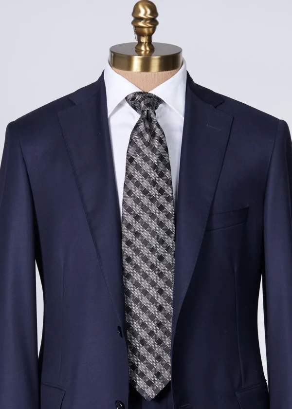 Silk Jacquard Check Tie