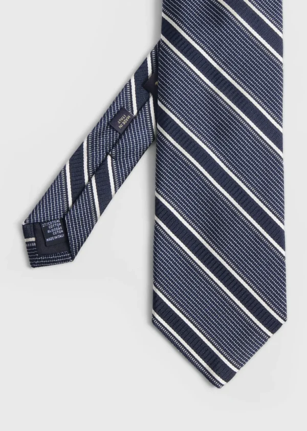 Silk Jacquard Macclesfield Stripe Tie