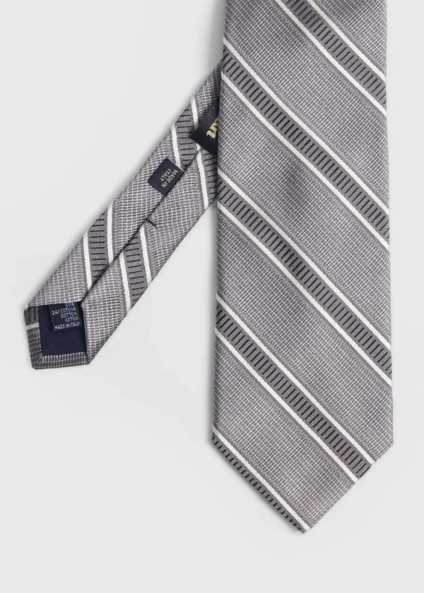 Silk Jacquard Macclesfield Stripe Tie