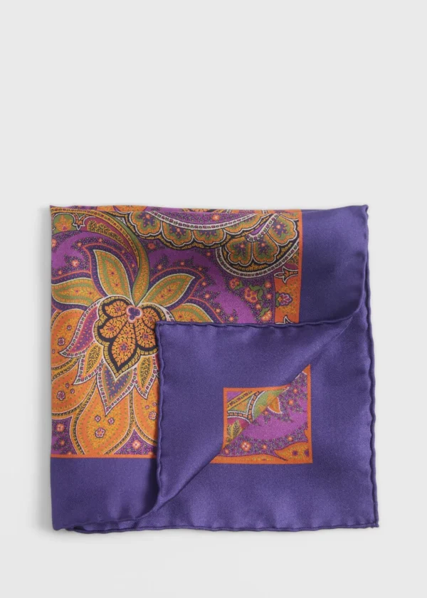 Silk Paisley Pocket Square