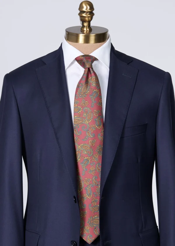 Silk Paisley Print Tie