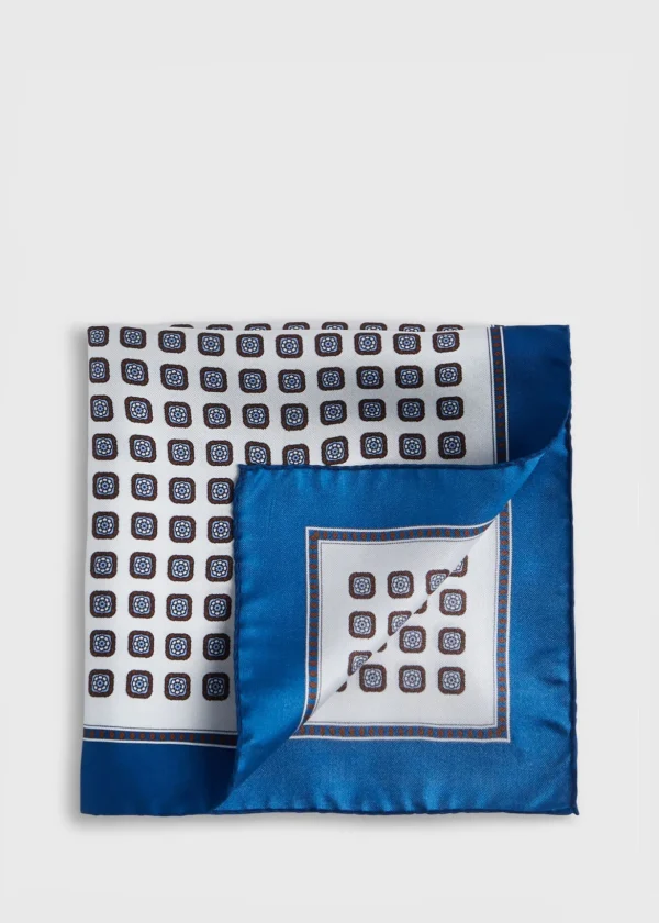 Silk Small Medallion Pocket Square