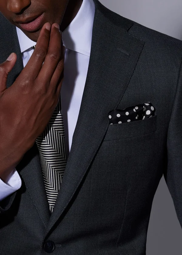 Silk Twill Dot Pocket Square