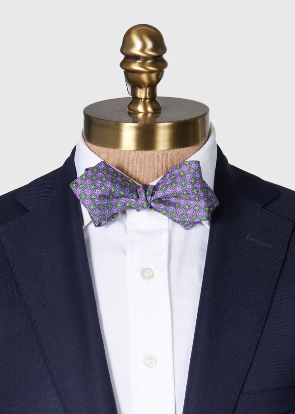 Silk Twill Micro Floral Bow Tie