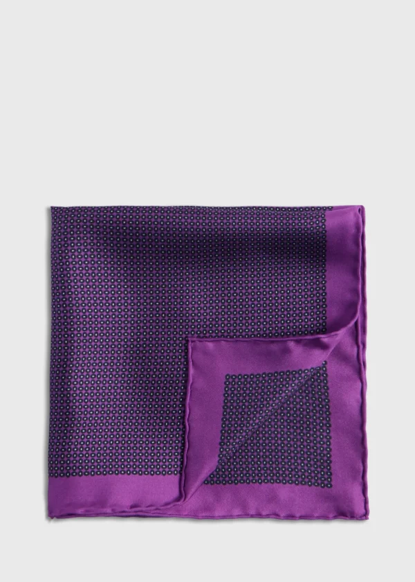 Silk Twill Micro Medallion Pocket Square
