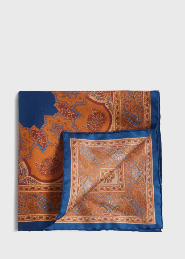 Silk Twill Paisley Pocket Square