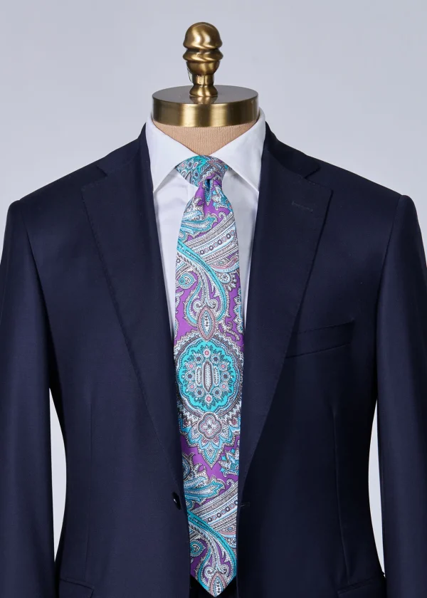 Silk Twill Paisley Print Tie