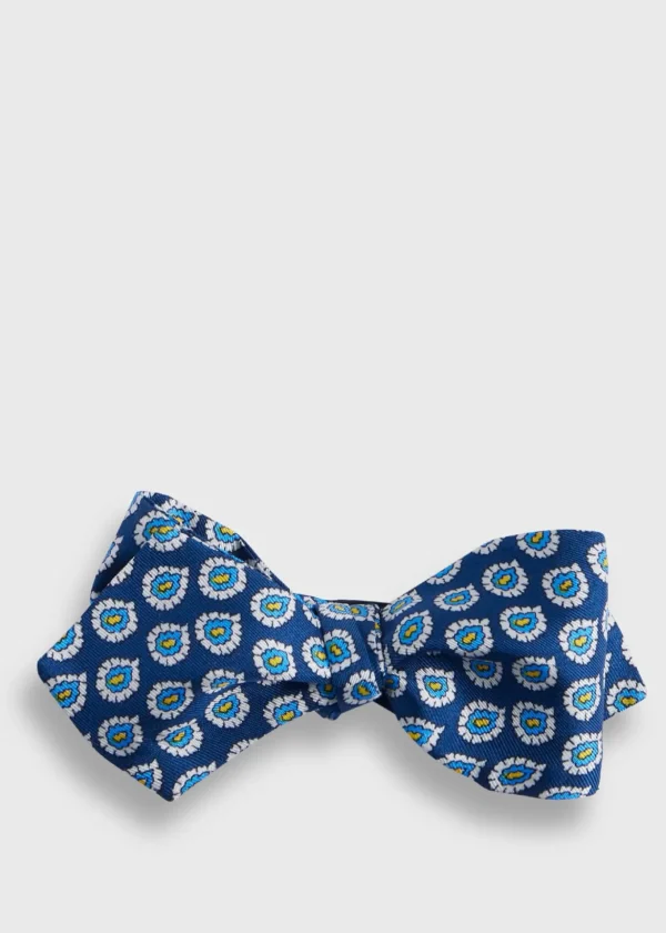 Silk Twill Tossed Paisley Bow TIe
