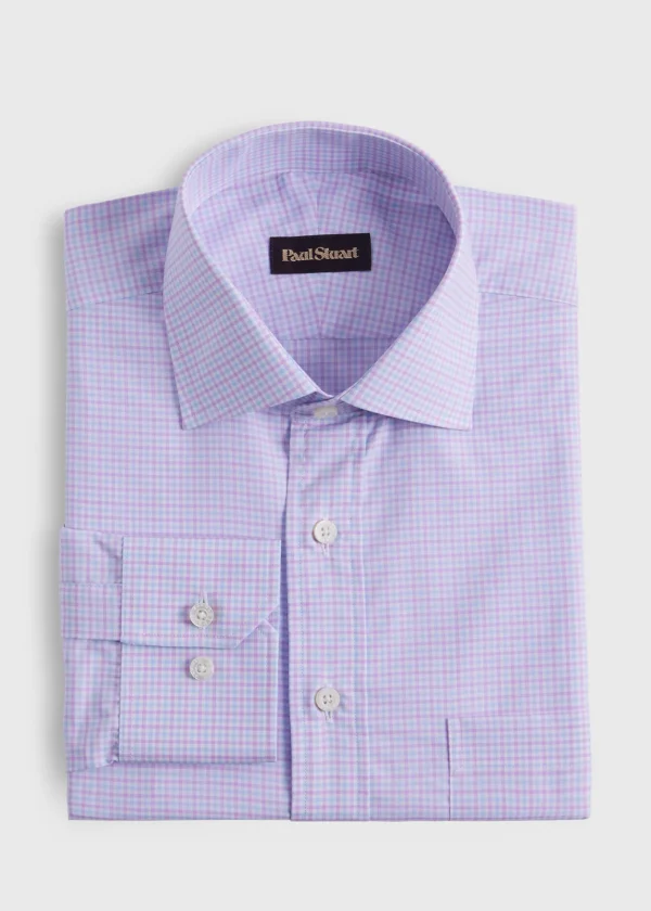 Small Check Cotton Dress Shirt