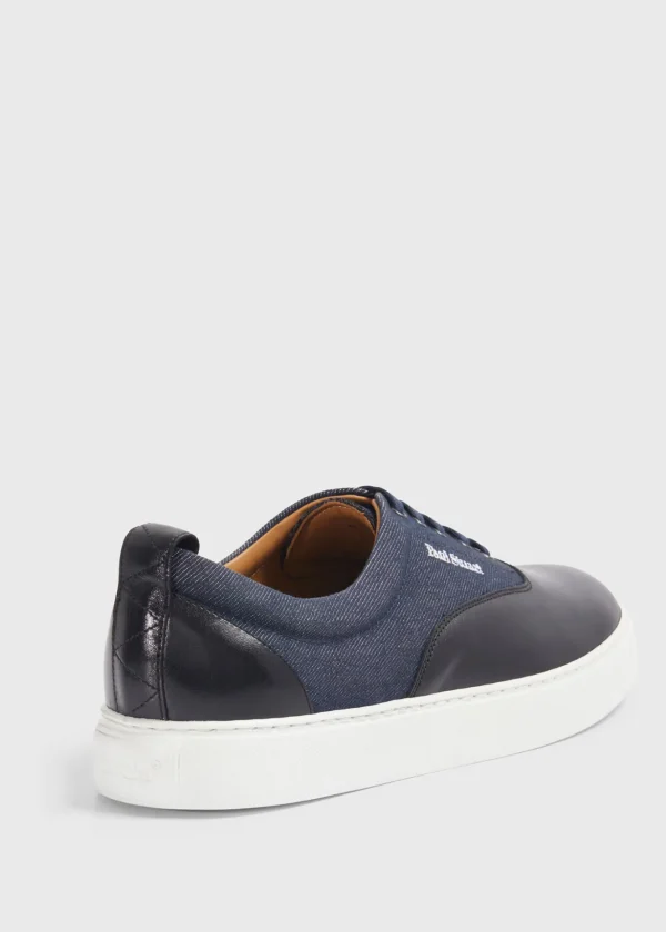 Star Leather And Denim Sneaker