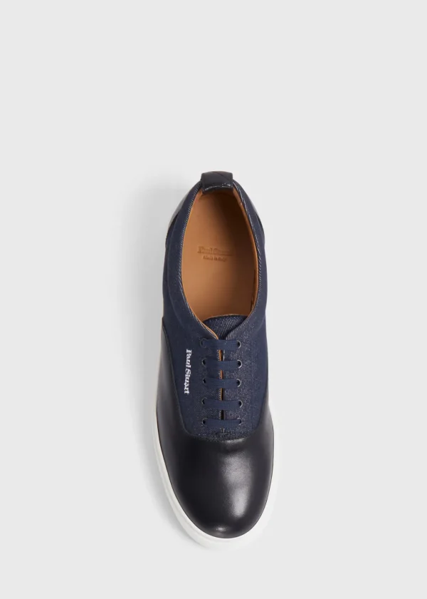 Star Leather And Denim Sneaker
