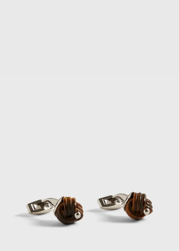 Sterling Silver With Tiger Eye Carved Knot