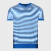 Stripe Knit Short Sleeve Crewneck