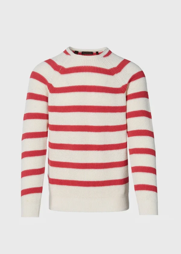 Striped Cotton Crewneck Sweater