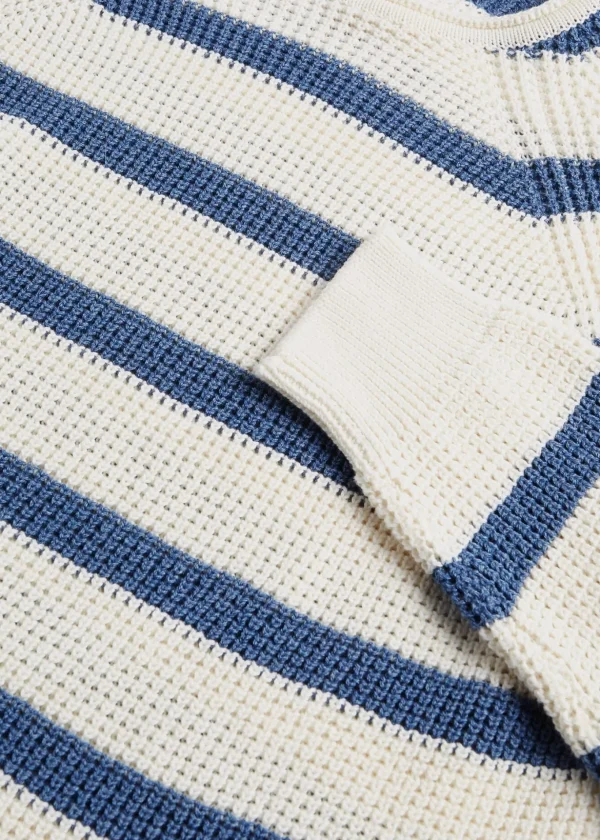 Striped Cotton Crewneck Sweater