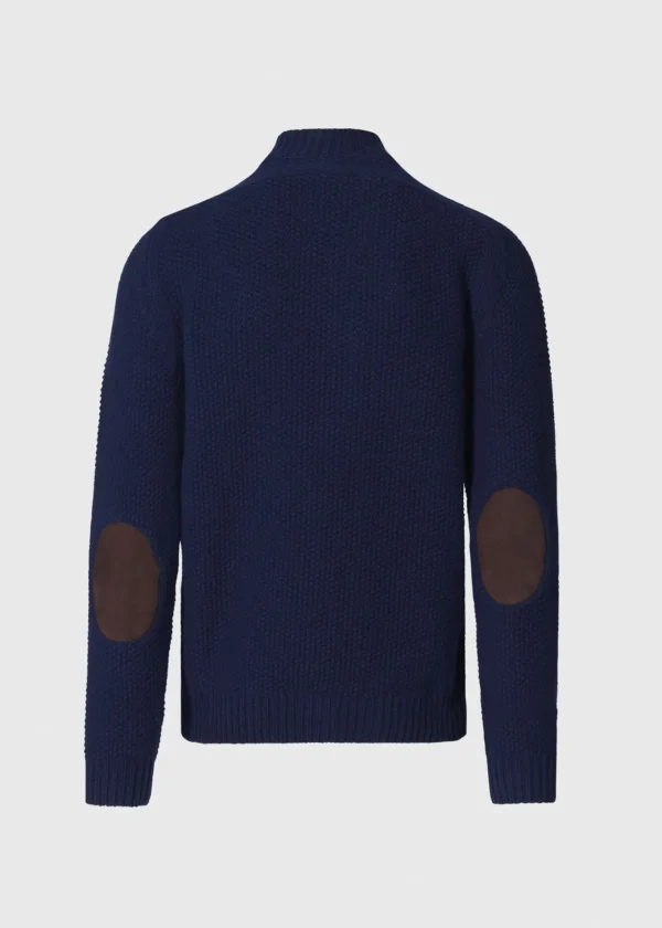 Textured Wool & Cashmere Full Zip Cardigan