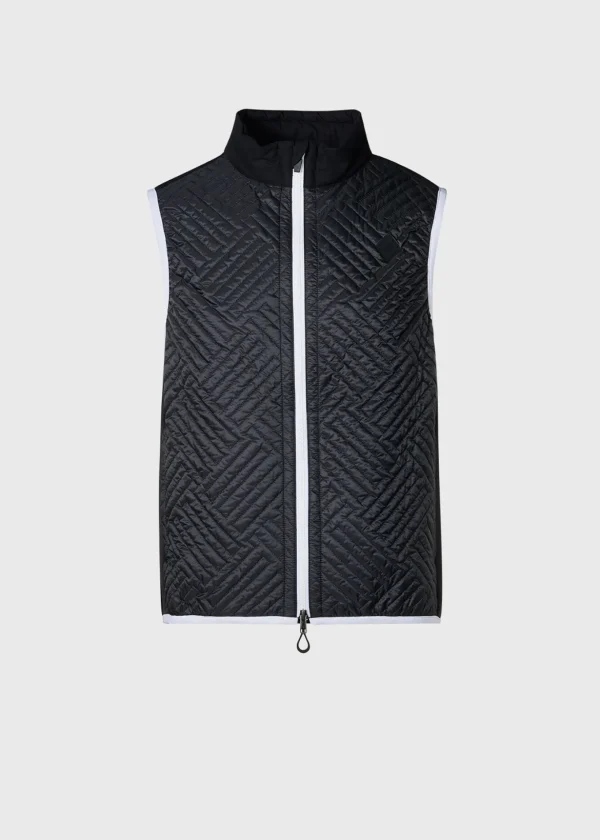 Tonal Parquet Logo Vest